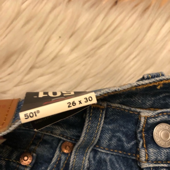 Levi’s 501 Original High Rise Straight Leg Blue Denim Premium Jeans 26 x 30 - Picture 3 of 16